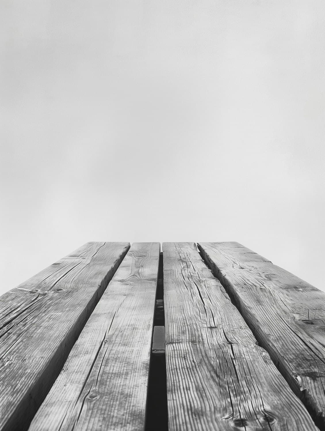 Close-up of dark weathered timber boards